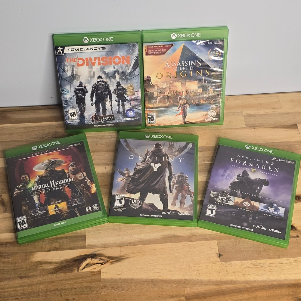 Microsoft Xbox One 5 Game Bundle Assassin's Creed Mortal Kombat Destiny Division